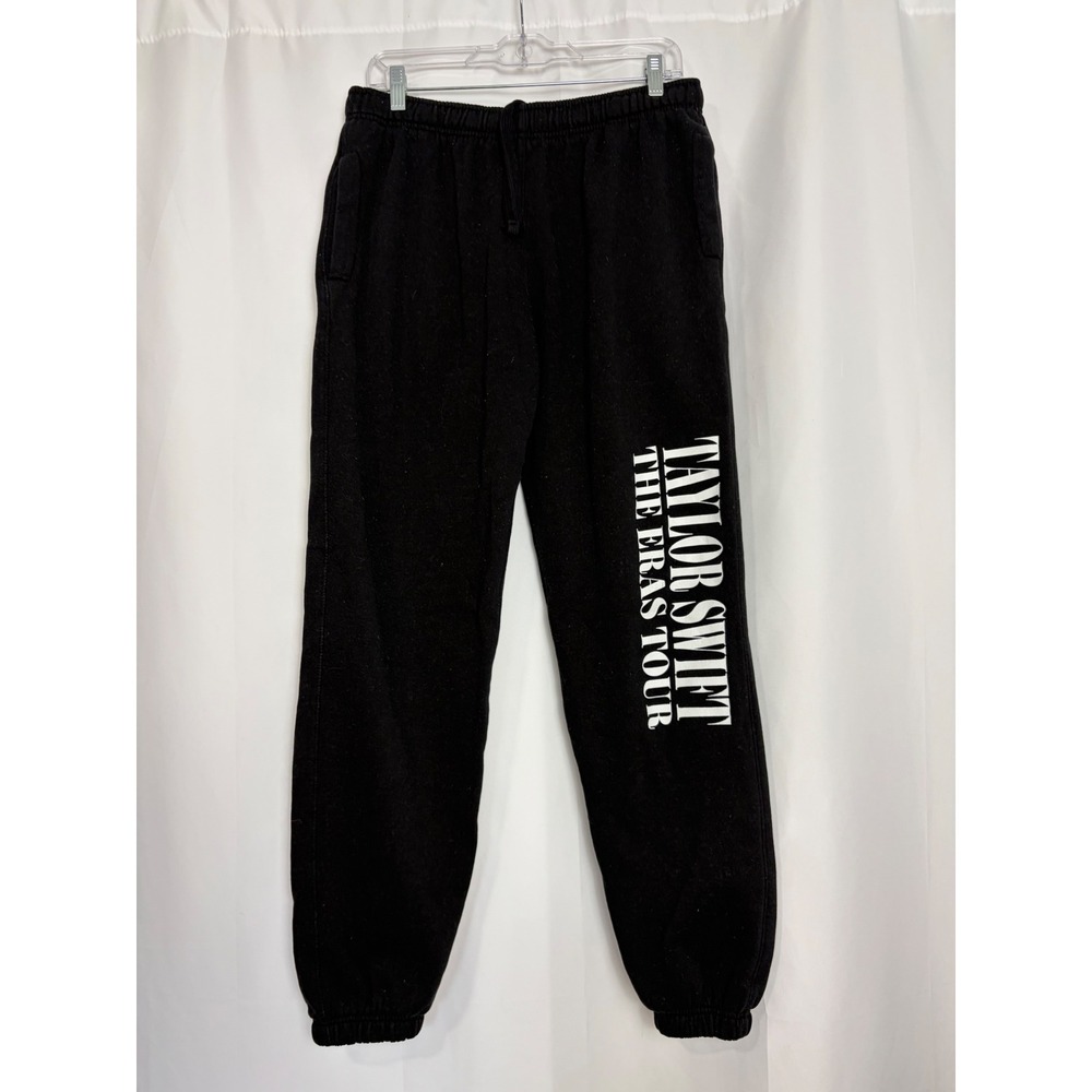 Taylor Swift The Eras Tour Black Sweatpants Joggers Womens Large Official Merch